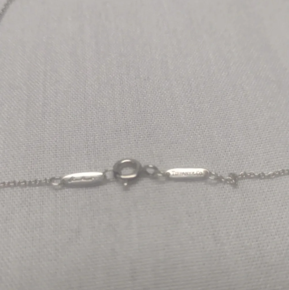 Tiffany & Co. Elsa Peretti Large Open Heart Pendant Necklace With Bag 16in chain